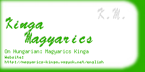 kinga magyarics business card